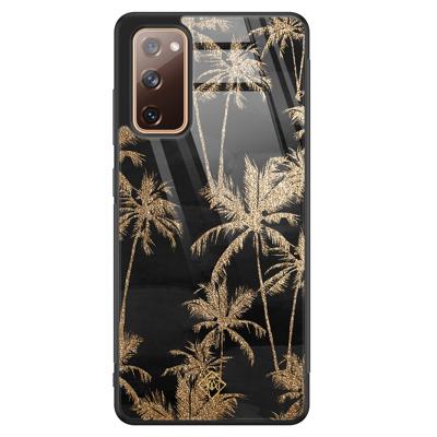 Samsung Galaxy S20 FE glazen hardcase - Palmbomen Samsung Galaxy S20 FE glazen hardcase - Palmbomen