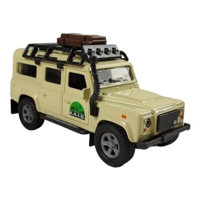 Kids Globe die-cast land rover met giraffe-trailer, 29cm