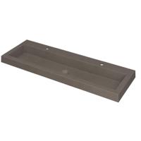 INK Dock Wastafel Quartz met 2 Kraangaten - 1200x400x60 mm - Quartz Beton - thumbnail