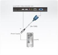 ATEN 2A-130G VGA / USB Adapter [1x VGA-stekker - 1x USB-A 2.0 stekker] Transparant 0.35 m - thumbnail