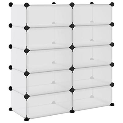 VidaXL Schoenenrek 84x32x88,5 cm polypropeen transparant