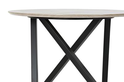 Bijzettafel DKD Home Decor 65 x 65 x 49,5 cm Zwart Metaal Hout Lichtbruin