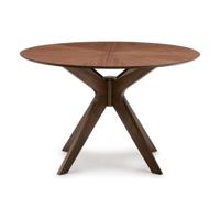 Kave Home Naanim eettafel rond Ø120 cm Walnoot - thumbnail