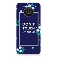 Nokia X10 | X20 Silicone-hoesje Flowers Blue DTMP - thumbnail