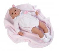 Falca babypop Eva 50 cm met deken roze - thumbnail