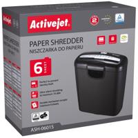 Activejet Shredder ASH-0601S papiervernietiger Reepversnippering 22 cm Zwart - thumbnail