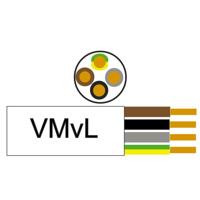 Enzo Kabel VMVL rond 4x0,75 qmm wit - 1227520 - thumbnail