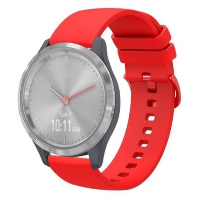 By Qubix - Compatible met Garmin Venu 3s / Vivoactive 4s / Venu 2s / Vivomove 3s / Forerunner 255s - Soft siliconen bandje - Rood - Compatible Garmin bandje