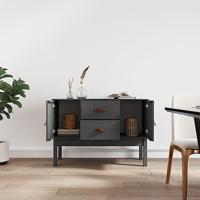 Dressoir 110x40x78 cm massief grenenhout grijs - thumbnail