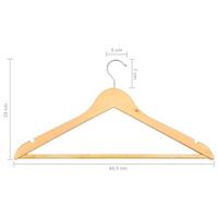 50-delige Kledinghangerset anti-slip hardhout - thumbnail