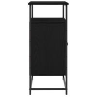 Dressoir Zwart eiken 69 x 35 x 80 cm Bewerkt hout - thumbnail