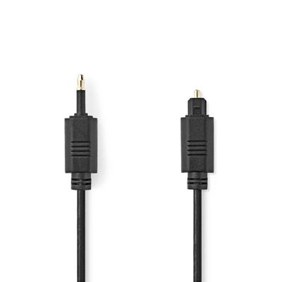 Optische Audiokabel | TosLink Male - 3,5 mm Optisch Male | 2,0 m | Zwart Optische Audiokabel | TosLink Male - 3,5 mm Optisch Male | 2,0 m | Zwart