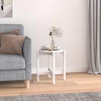 Salontafel 42,5x45 cm massief grenenhout wit - thumbnail