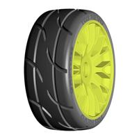 GRP GT T03 Revo - XM7 Medium Hard - Mounted on New Flex yellow Wheel - 1 Pair - thumbnail