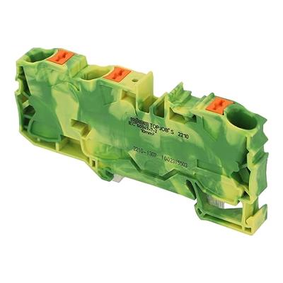 WAGO 2210-1307 Aardingsklem 10 mm Push-In-klem Groen, Geel 25 stuk(s)