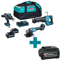 Makita DK0159G301 | Combiset | 40 V Max | 4,0 Ah accu | snellader | DF001G, GA005, JR001G | in Tas - thumbnail