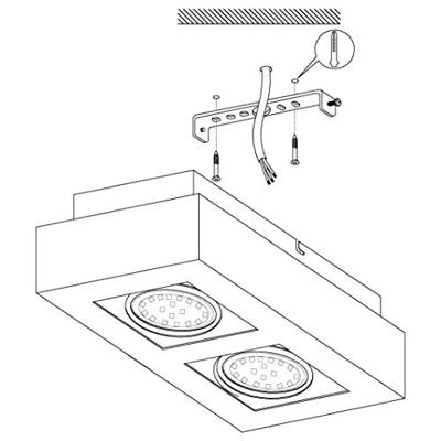Eglo Led plafondspotLoke 1 2-lichts led metaalgrijs - 91353