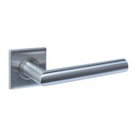 Intersteel DeurklinkQ 04 op vierkant rozet RVS - 1335.103402 - thumbnail