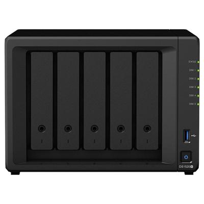 DS1520+ - NAS-server - 5 bays - SATA 6Gb/s - RAID 0, 1, 5, 6, 10, JBOD - RAM 8 GB - Gigabit Ethernet