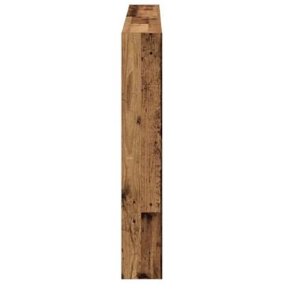Hoofdbordkast met LED 160x17x102 cm oud hout Hoofdbordkast met LED 160x17x102 cm oud hout