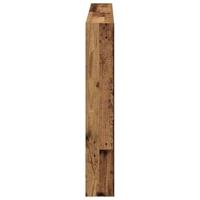 Hoofdbordkast met LED 160x17x102 cm oud hout - thumbnail