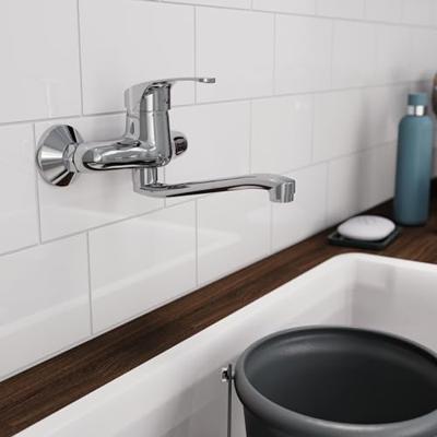 Schutte ORAZI ééngreepsmengkraan keuken | wandmontage | chroom
 - 36760 - 36760