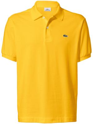 Poloshirt 100% katoen model L1212 Van Lacoste geel Poloshirt 100% katoen model L1212 Van Lacoste geel