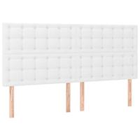 Boxspring met matras kunstleer wit 180x200 cm - thumbnail