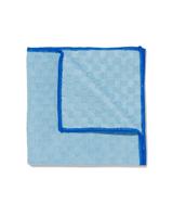 HEMA Microvezeldoekje met structuur 35x35 blauw - thumbnail