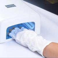 3 paar Nail Art manicure handschoen UV-licht anti Radiatio hand rest beschermer - thumbnail