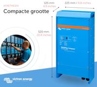 Victron Energy MultiPlus C 12/2000/80-30 Netomvormer 2000 W 12 V/DC - 230 V/AC Geïntegreerde laadregelaar - thumbnail