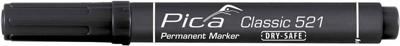 Pica Permanentmarker | zwart | streepbreedte 2-6 mm | spitse punt | 10 stuks - 521/46 - 521/46