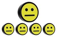 Magneet smiley 35mm geel 5 stuks - thumbnail