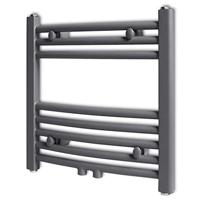 VidaXL Radiator / handdoekenrek gebogen 480x480 mm grijs - thumbnail
