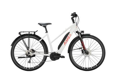 KAYZA elektrische trekkingfiets "tanana dry 4" mod. 22 ebike tanana dry 4 28/55 trap. 9sp white/red