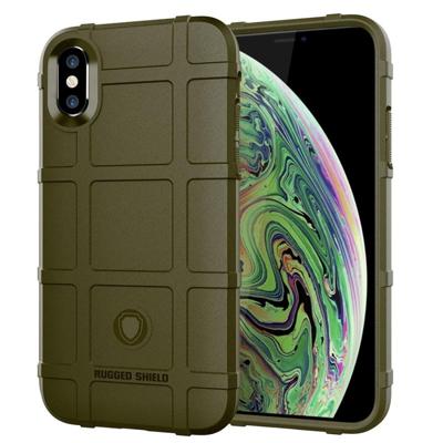 Volledige dekking schokbestendig TPU Case voor iPhone XS Max (groen)