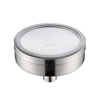 Afneembaar en wasbaar 304 roestvrijstaal ronde onder druk top spray douchekop maat: 118mm (zilver) - thumbnail