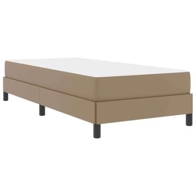 Bed met matras Cappuccino 90 x 190 cm Kunstleer - thumbnail