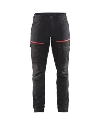 Blåkläder Servicewerkbroek met stretch voor dames 71661845 | Zwart/Rood | Maat 32 - 7330509800171 Blåkläder Servicewerkbroek met stretch voor dames 71661845 | Zwart/Rood | Maat 32 - 7330509800171