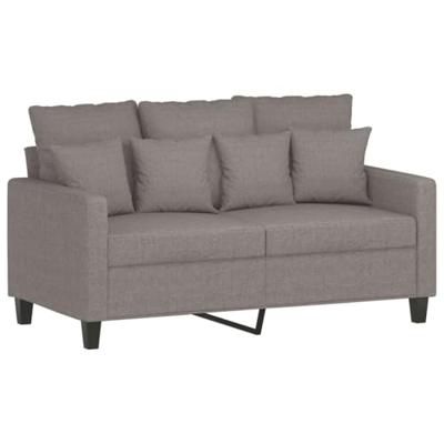 4-delige Loungeset met kussens stof taupe