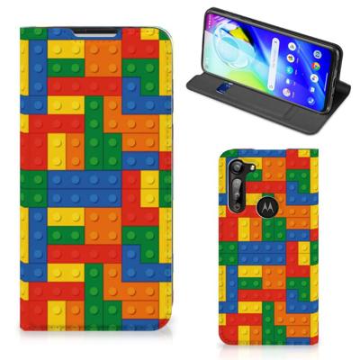 Motorola Moto G8 Power | Hoesje met Magneet | Blokken