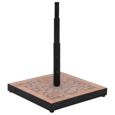VidaXL Parasolvoet vierkant 12 kg terracottakleurig