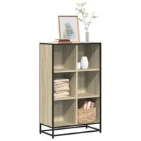 Boekenkast 65,5x33x107,5 cm bewerkt hout sonoma eikenkleurig - thumbnail