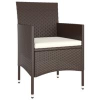 5-delige Loungeset poly rattan bruin - thumbnail