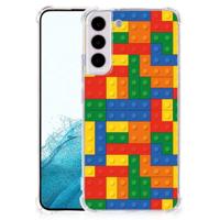 Samsung Galaxy S22 Plus Doorzichtige Silicone Hoesje Blokken - thumbnail