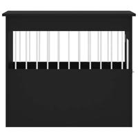 Hondenbench 55 x 80 x 68 cm bewerkt hout zwart - thumbnail