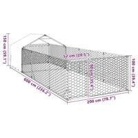 Hondenkennel met ren 6x2x1,5 m gegalvaniseerd staal - thumbnail