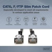 Digitus DK-1632-A-010S-BL RJ45 Netwerkkabel, patchkabel CAT 6A F/FTP 1 m Zwart Kleurcodering, Afgeschermd, Meerdradig, Met anti-kniktule 1 stuk(s) - thumbnail