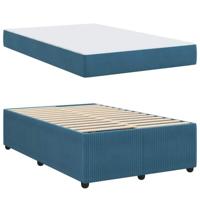 Bedframe met matras Blauw 120 x 190 cm Stof - thumbnail