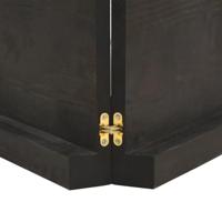 Wastafelblad 180x60x(2-6) cm behandeld massief hout donkerbruin - thumbnail